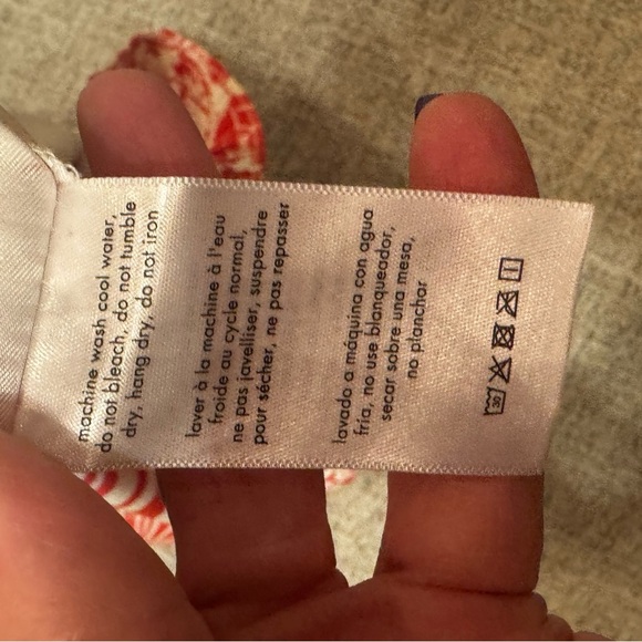 Onia Men’s Swim Trunks Elastic Waist Pockets Lined Coral White Drawstring Sz S - Picture 10 of 13